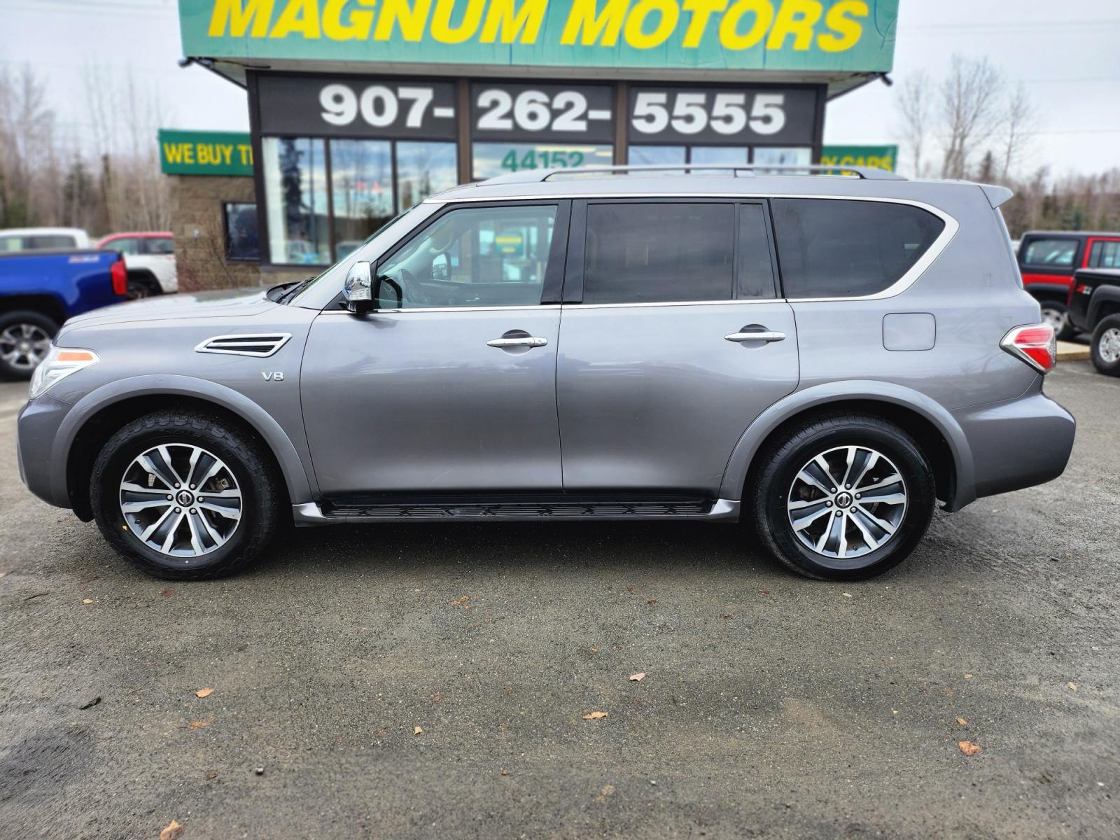 2020 GRAY NISSAN ARMADA SV (JN8AY2NC1LX) with an 5.6L engine, Automatic transmission, located at 1960 Industrial Drive, Wasilla, 99654, (907) 274-2277, 61.573475, -149.400146 - Photo #0